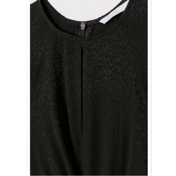 NWT Black Leopard Print Jacquard Weave Dress - Picture 5 of 8